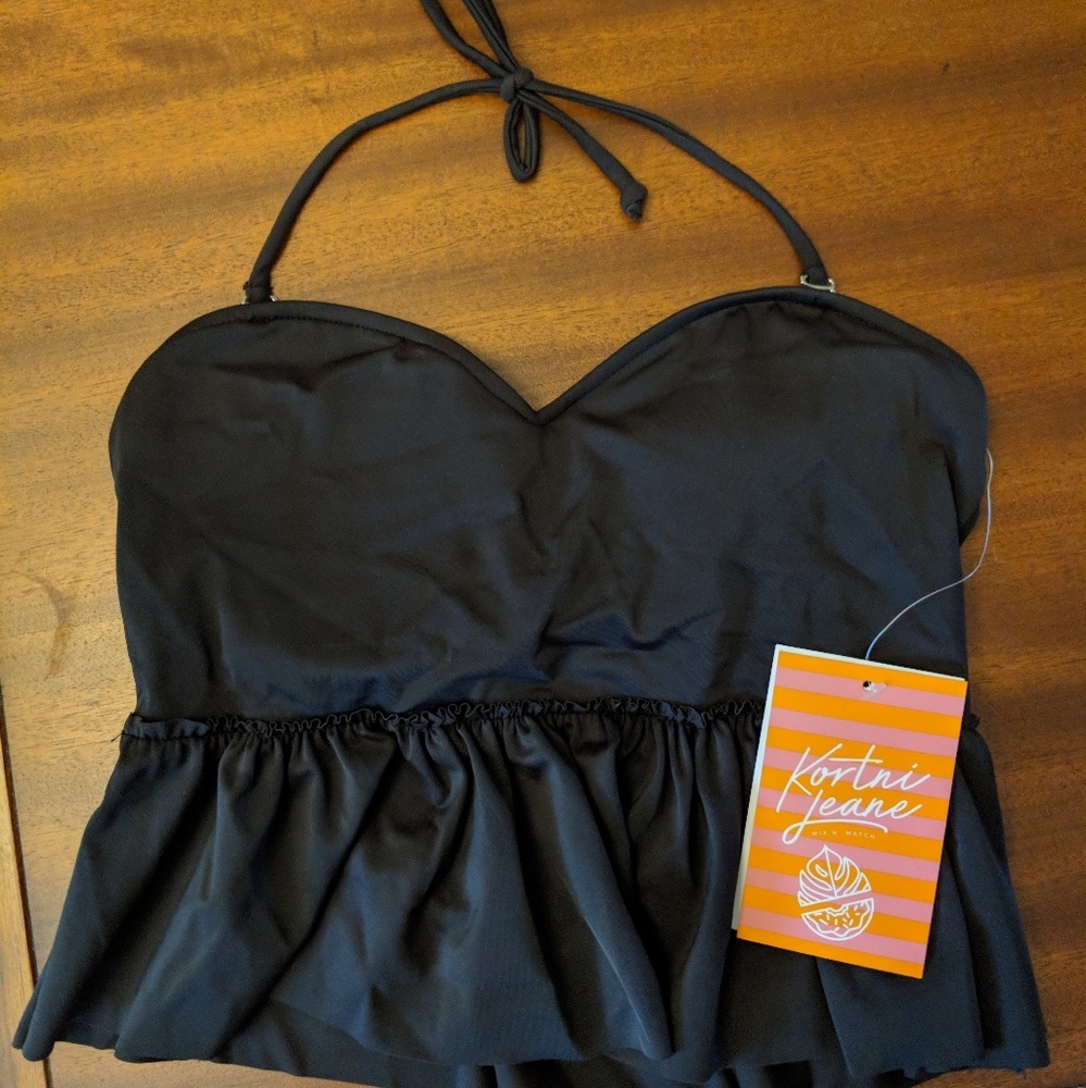 Kortni Jeane peplum swim top